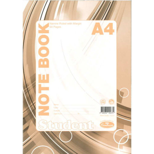 Picture of NOTEBOOK A4 NARROW LINES 64 PAGES